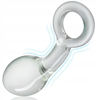 Glazen Anaalplug met Trekring G-Punt Stimulatie S — miniatuur 5