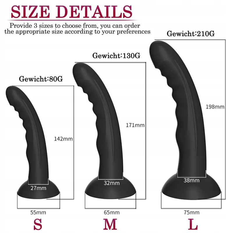 DILDOS Zwarte Anale Dildo Zuignap — foto 6