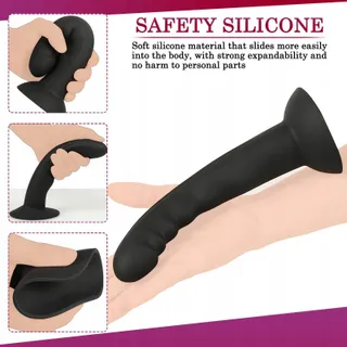 DILDOS Zwarte Anale Dildo Zuignap — miniatuur 2