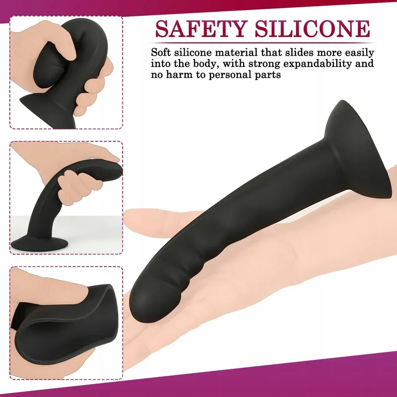 DILDOS Zwarte Anale Dildo Zuignap — foto 2