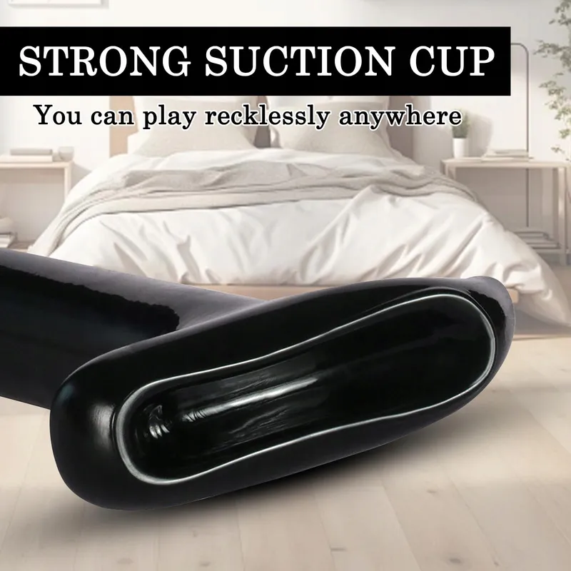 BDSMJOY Lange Anale Dildo 60cm Zwart Buttplug Koppels Vrouwen Mannen — foto 5
