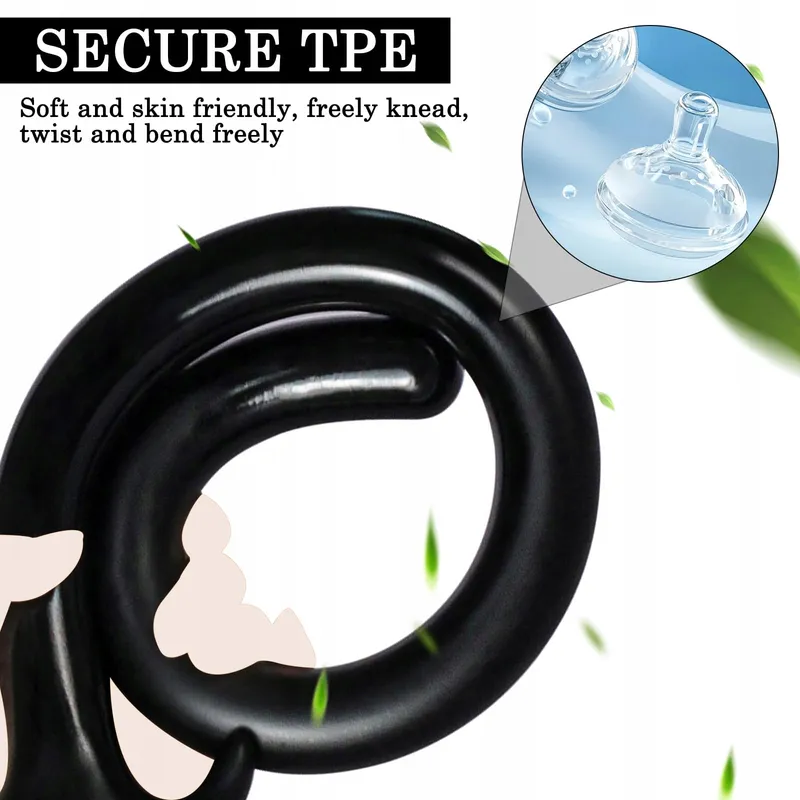 BDSMJOY Lange Anale Dildo 60cm Zwart Buttplug Koppels Vrouwen Mannen — foto 3