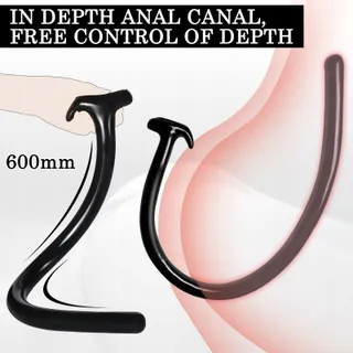 BDSMJOY Lange Anale Dildo 60cm Zwart Buttplug Koppels Vrouwen Mannen — miniatuur 4