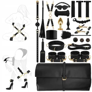 UTIMI BDSM Set 21-delig Zweep Anaalplug Handboeien — miniatuur 1