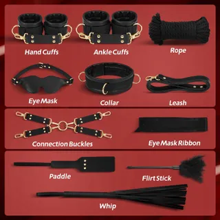 UTIMI BDSM Set 21-delig Zweep Anaalplug Handboeien — miniatuur 6