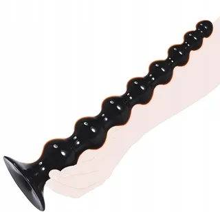 BDSMJOY Lange Anale Plug 360mm Met 8 Haken Zwart