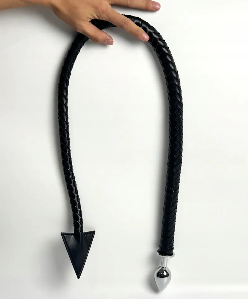 YILUQIFLY Metalen Anaalplug 108cm BDSM G-Punt Zwart — foto 5