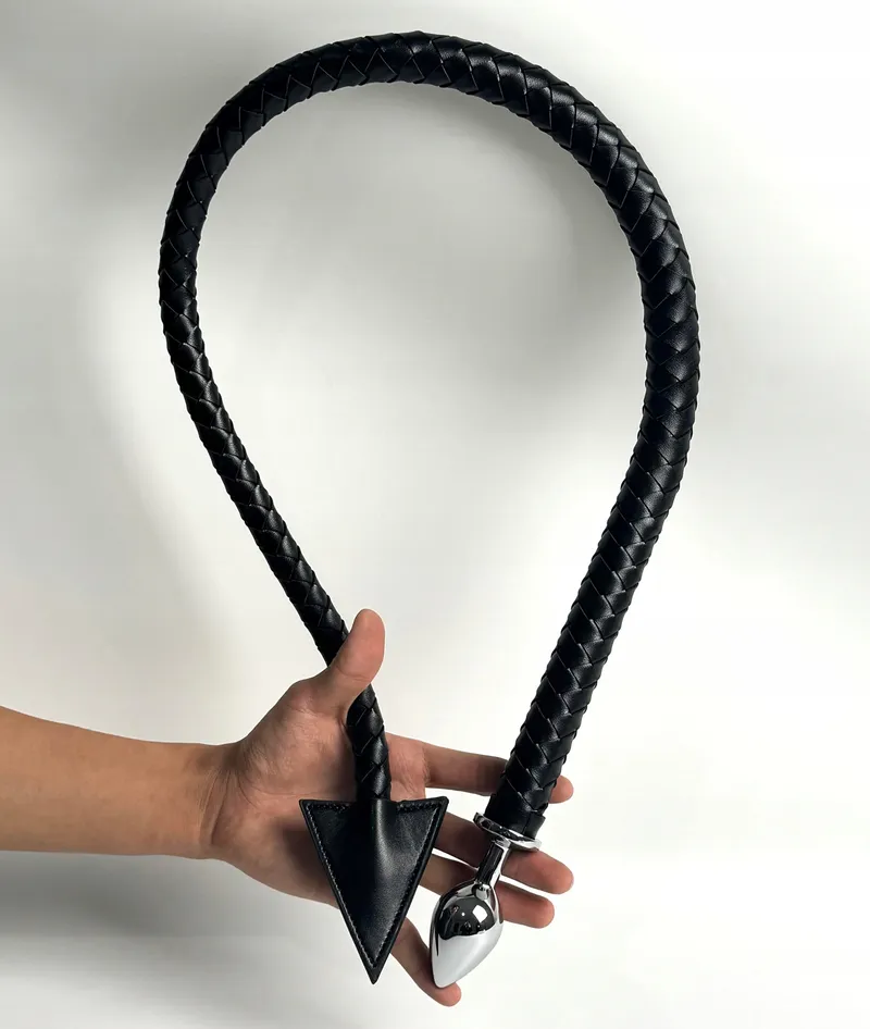 YILUQIFLY Metalen Anaalplug 108cm BDSM G-Punt Zwart — foto 3