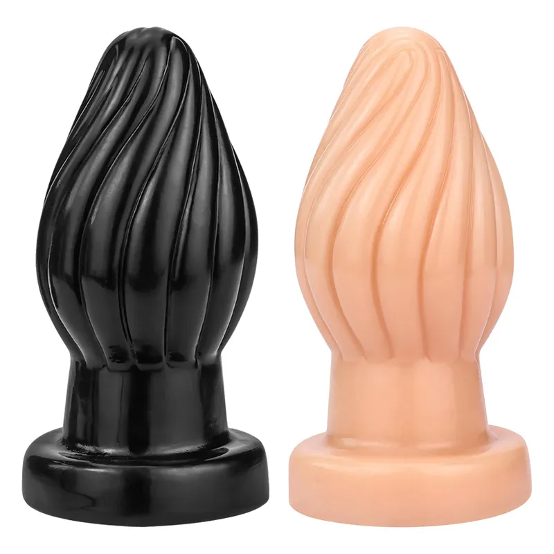 BDSMAGE Spiraal Anaalplug Analdildo met Kralen Zwart L — foto 9