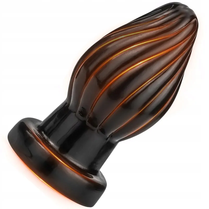 BDSMAGE Spiraal Anaalplug Analdildo met Kralen Zwart L — foto 1