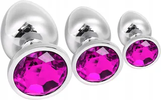 GREENPINECONE Metalen Anaalplug Set met Kristal — miniatuur 4