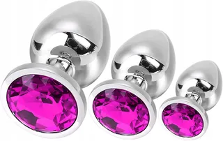 GREENPINECONE Metalen Anaalplug Set met Kristal — miniatuur 8