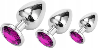 GREENPINECONE Metalen Anaalplug Set met Kristal — miniatuur 5