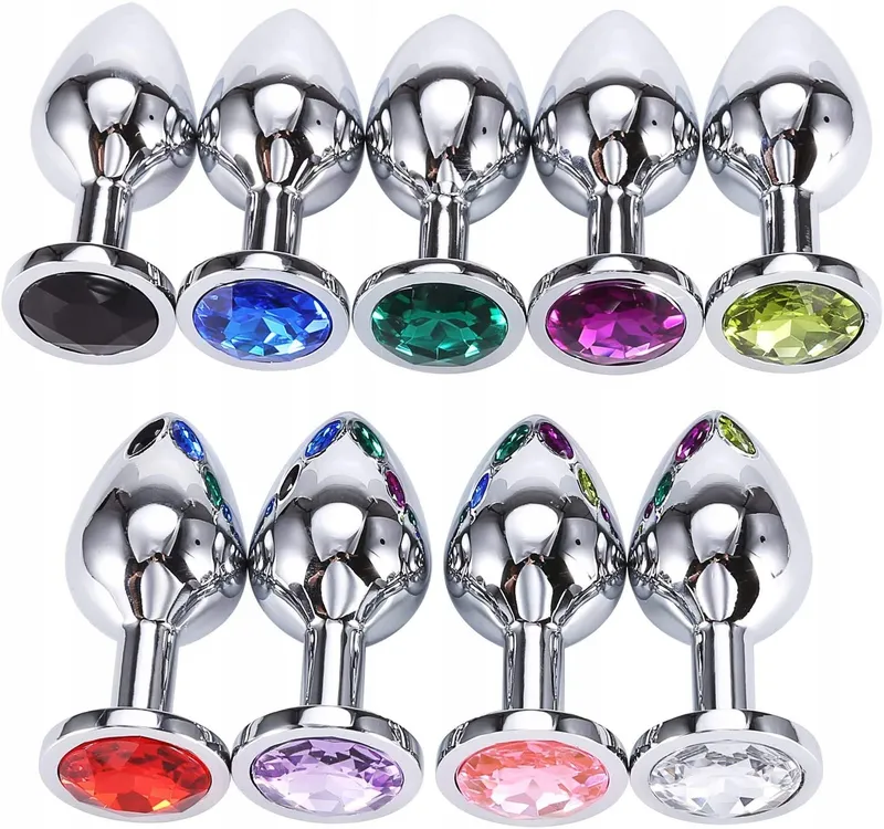 GREENPINECONE Metalen Anaalplug Set met Kristal — foto 6