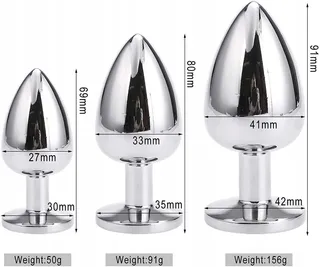 GREENPINECONE Metalen Anaalplug Set met Kristal — miniatuur 3