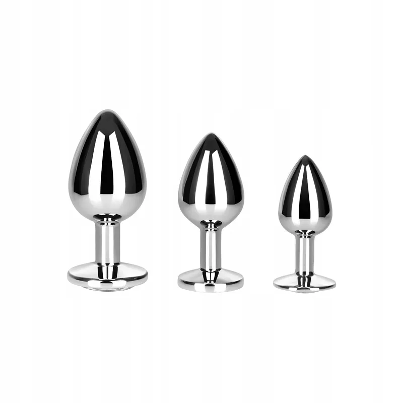 EIS Dildo Anaalplug Set Aluminium 3-delig Kristallen — foto 6