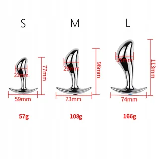 YOUXCLIAN Metalen Analpluggenset Kristal S M L — miniatuur 2