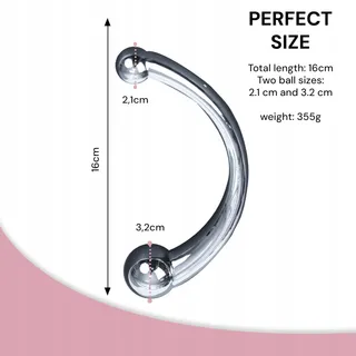 Metallic Anale Prostaat Plug Mannen Vrouwen 16cm 355g Zilver — miniatuur 1