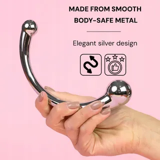 Metallic Anale Prostaat Plug Mannen Vrouwen 16cm 355g Zilver — miniatuur 6