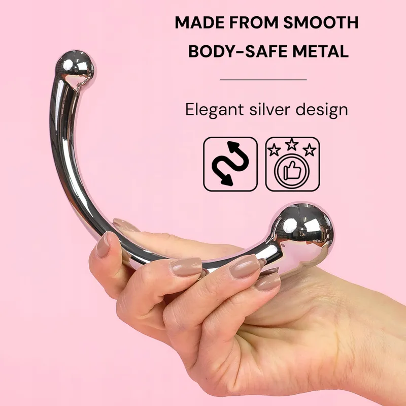 Metallic Anale Prostaat Plug Mannen Vrouwen 16cm 355g Zilver — foto 6