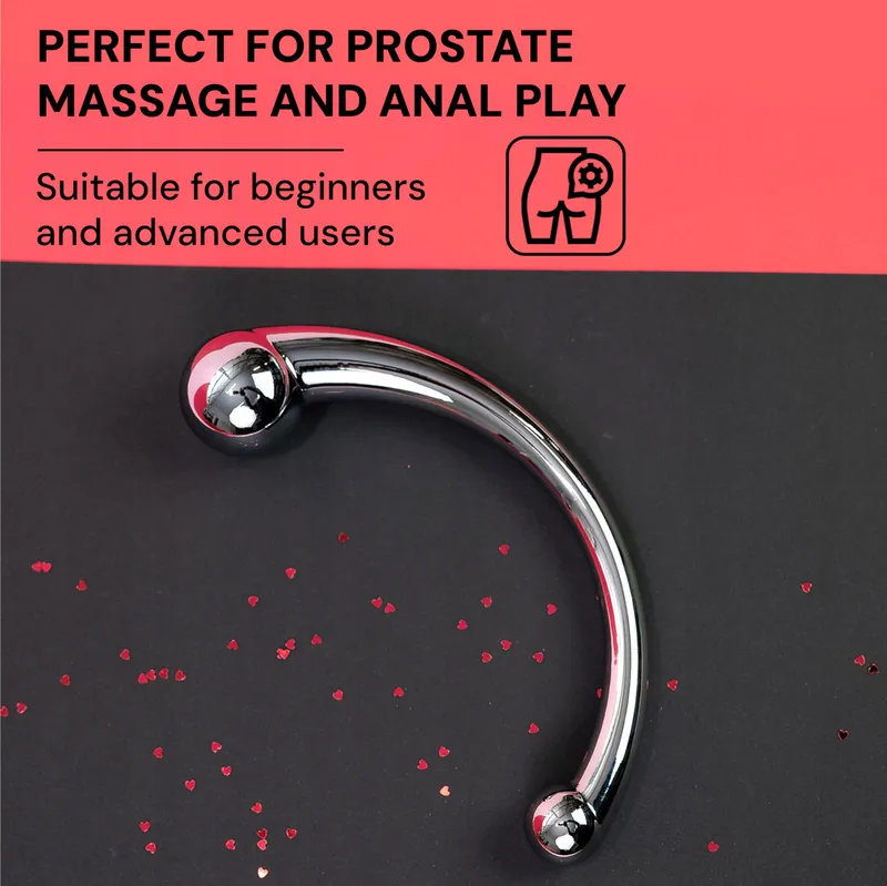 Metallic Anale Prostaat Plug Mannen Vrouwen 16cm 355g Zilver — foto 2