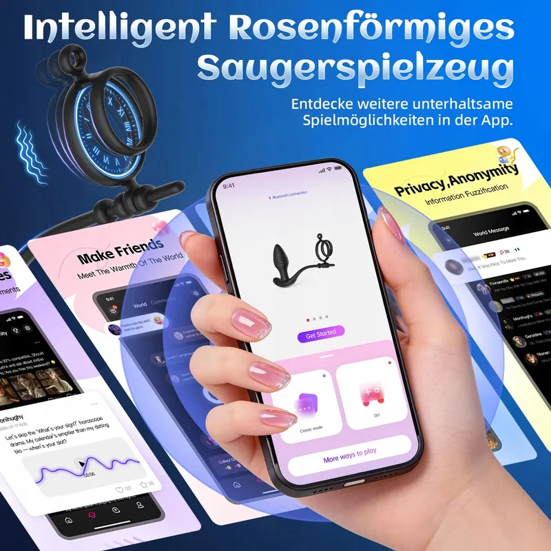 Anale Vibrator met App en Penisring 9 Standen — foto 6