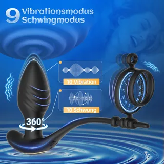 Anale Vibrator met App en Penisring 9 Standen — miniatuur 2