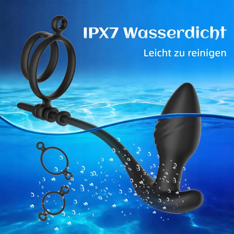 Anale Vibrator met App en Penisring 9 Standen — foto 9