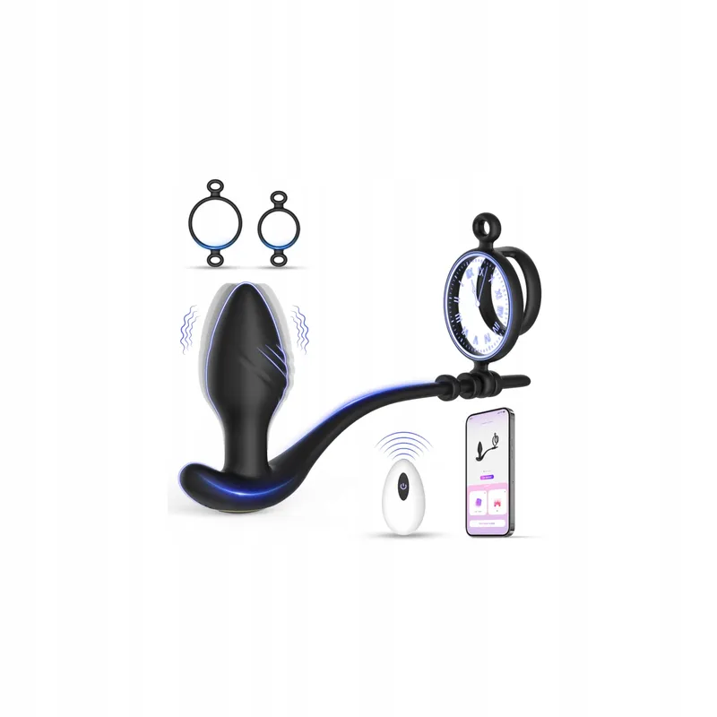 Anale Vibrator met App en Penisring 9 Standen — foto 1