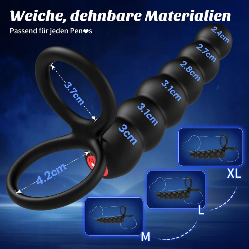 Extreme Anale Vibrator Koppels Dubbele Penetratie Penisring — foto 6