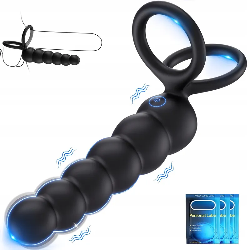Extreme Anale Vibrator Koppels Dubbele Penetratie Penisring — foto 7