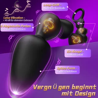 Siliconen Anale Vibrator 10 Modi 36cm BDSM Voor Mannen Vrouwen — miniatuur 4