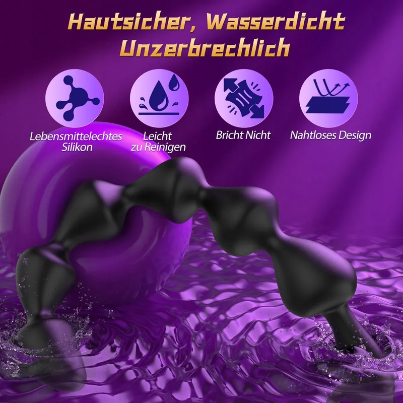 Siliconen Anale Vibrator 10 Modi 36cm BDSM Voor Mannen Vrouwen — foto 7