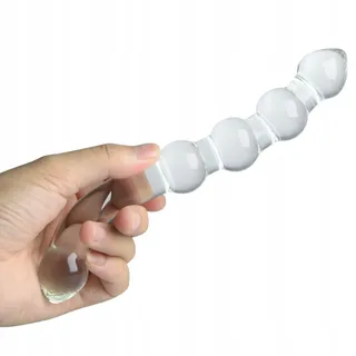 SXOVO Glazen Dubbele Dildo Realistisch Analdildo G-punt Stimulatie — miniatuur 5