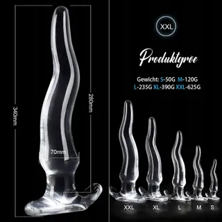 ANALPLUG Transparante Siliconen Plug XXL Koppels en Singles — miniatuur 6