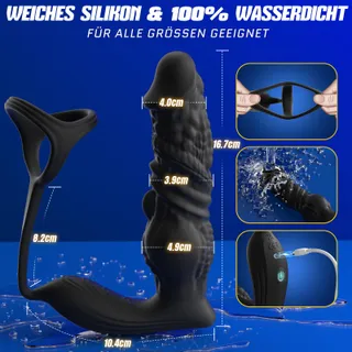 ANALVIBRATOREN Anale Vibrator met Penisring — miniatuur 5