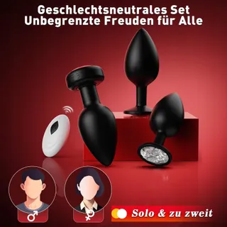 TAGNAFF Anaalpluggenset 3-delig Vibratie 10 Standen — miniatuur 6