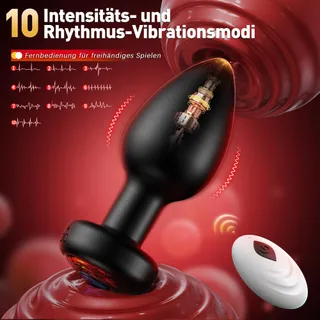 TAGNAFF Anaalpluggenset 3-delig Vibratie 10 Standen — miniatuur 3