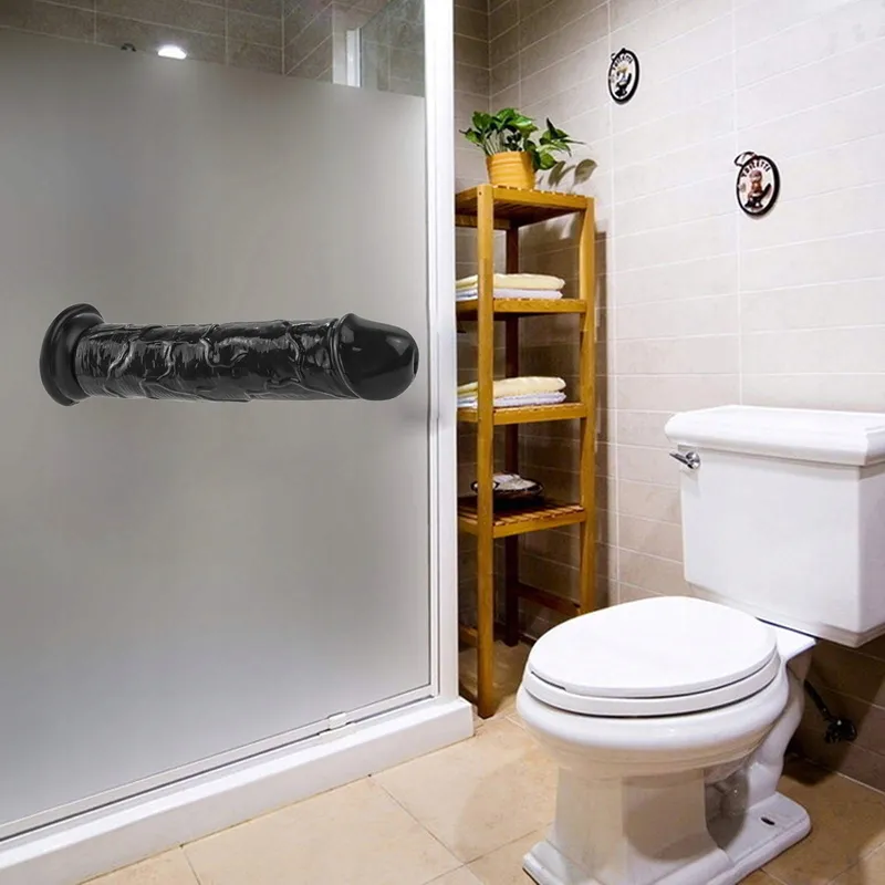 REALISTISCHER DILDO Zwart 19,5cm Sterke Zuignap — foto 5