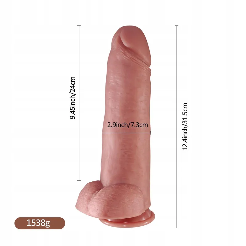 SHKANLA Grote Realistische Dildo 31,5cm Siliconen Zuignap — foto 5