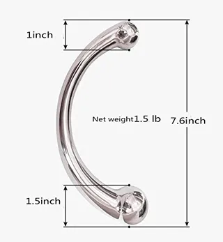 Doppelkopf Metalen Anale Dildo G-Punt Stimulator — miniatuur 5