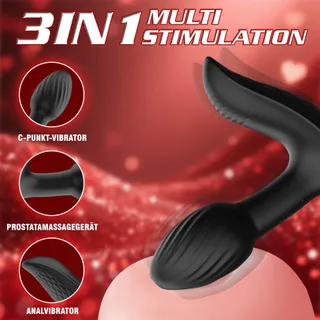 YCSLUST Anale Vibrator Mannen 9 Vibratie Rotatie Standen Afstandsbediening — miniatuur 2