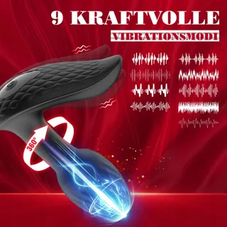 YCSLUST Anale Vibrator Mannen 9 Vibratie Rotatie Standen Afstandsbediening — miniatuur 3