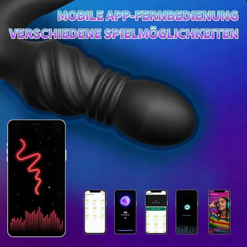 YCSLUST Vibrerende Analplug 9 Telescopische Standen Paren — foto 3