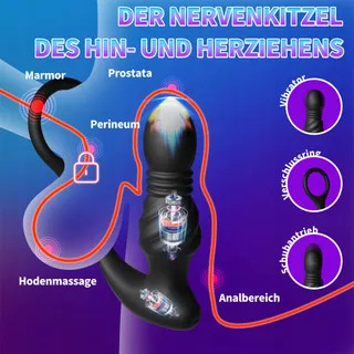 YCSLUST Vibrerende Analplug 9 Telescopische Standen Paren — miniatuur 6