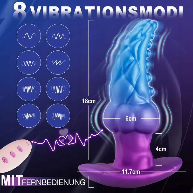 Monster Knot Anale Vibrator Siliconen 8 Standen — foto 2