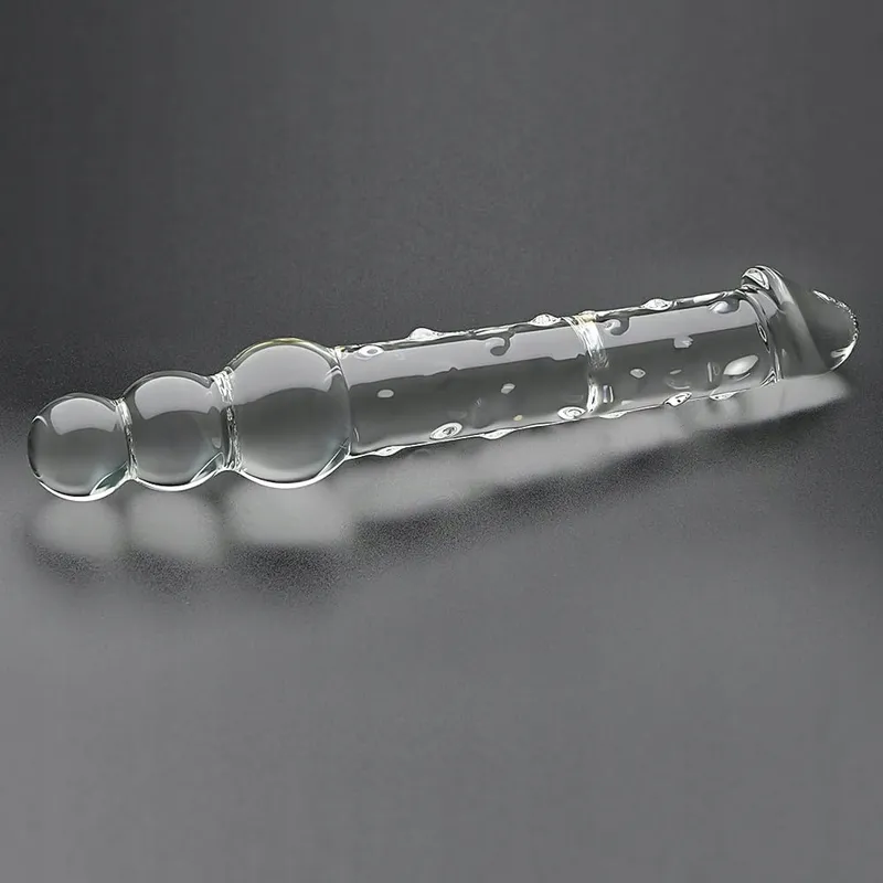 SXOVO Realistische Dildo 25cm Glas Analkralen G-Punt Prostaat — foto 7