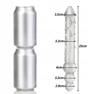 SXOVO Realistische Dildo 25cm Glas Analkralen G-Punt Prostaat — miniatuur 3