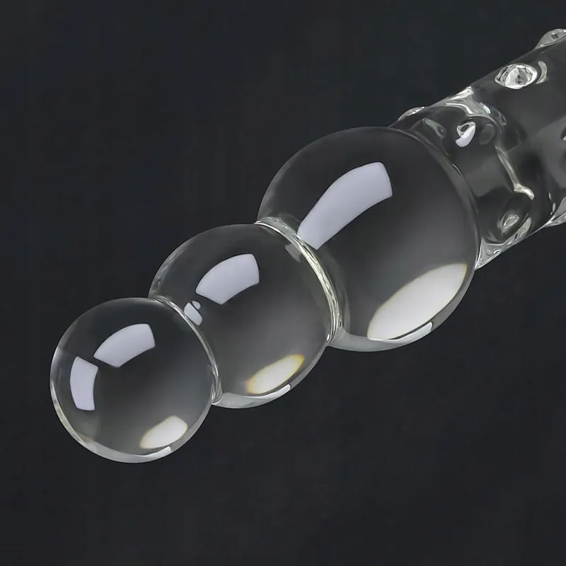 SXOVO Realistische Dildo 25cm Glas Analkralen G-Punt Prostaat — foto 5
