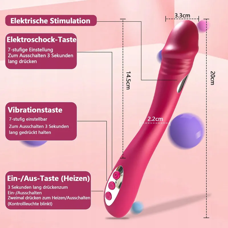 ELECTROSHOCK Vibratorset voor Vrouwen Siliconen G-punt Stimulator — foto 5